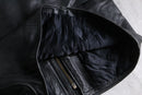 metal-clip heavy leather fireman jaket