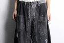 ''Re:make''  docking wide black denim pants