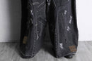 ''Re:make''  docking wide black denim pants