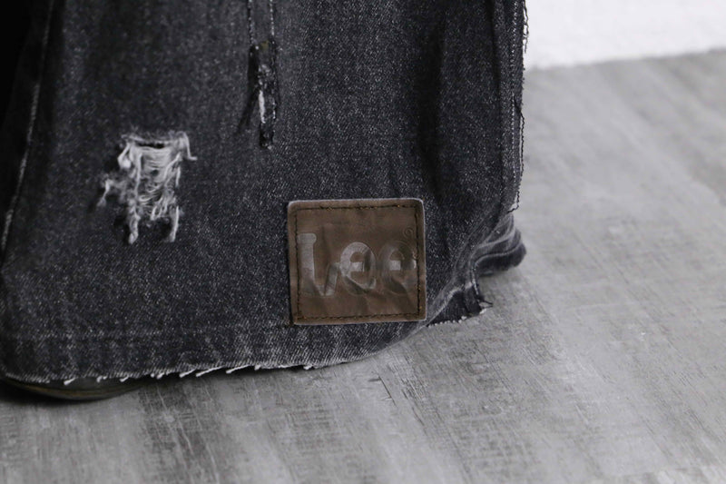 ''Re:make''  docking wide black denim pants