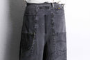 ''Re:make''  docking wide black denim pants