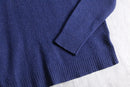 “CERRUTI” blue fine wool knit