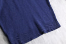 “CERRUTI” blue fine wool knit