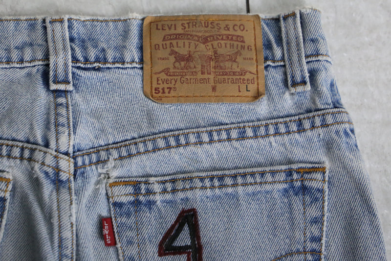 90’s "Levi's 517" previous owner's original painted saddleman jeans