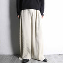 ivory pleats easy wide pants