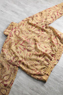 "R&R sports" mustard paisley nylon jacket