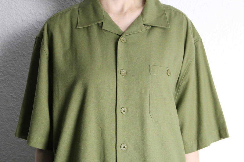 ever green open collar S/S shirt set up
