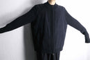 dark navy switch design zip-up knit