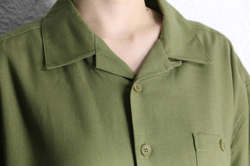 ever green open collar S/S shirt set up