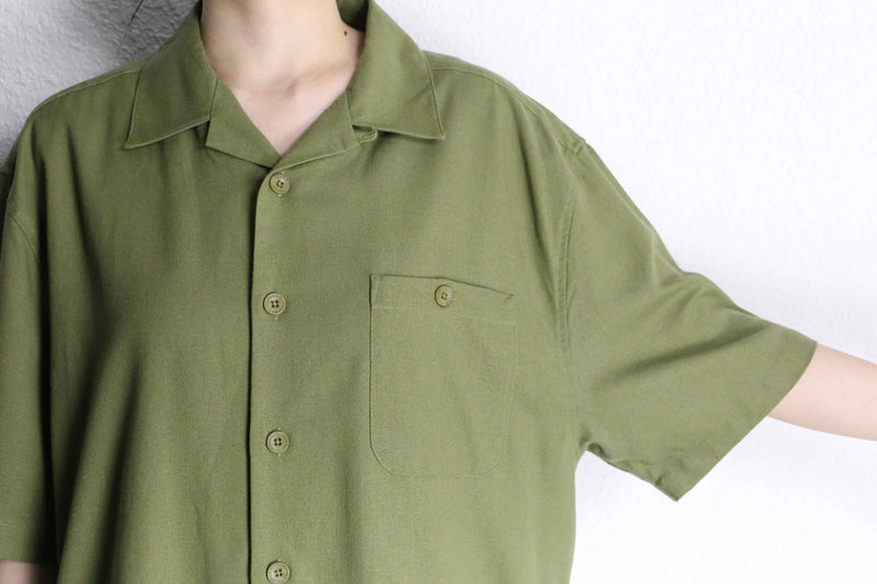 ever green open collar S/S shirt set up