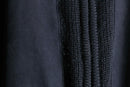 dark navy switch design zip-up knit