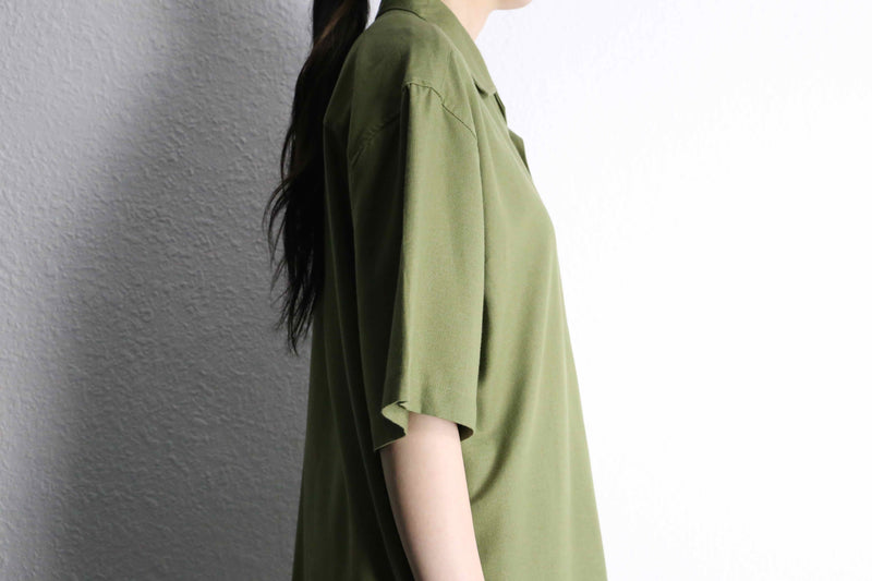 ever green open collar S/S shirt set up