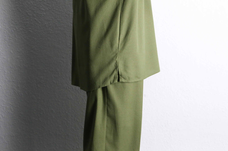 ever green open collar S/S shirt set up