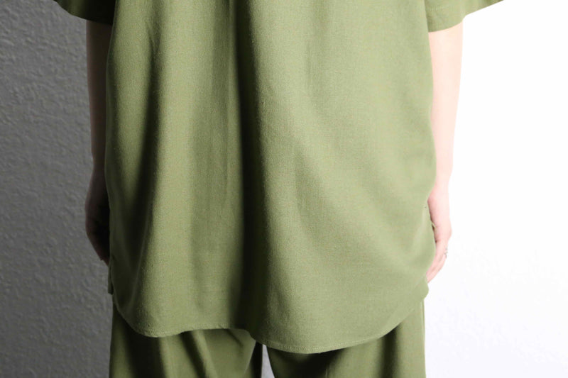 ever green open collar S/S shirt set up