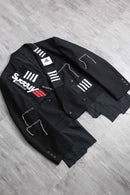 “Re:make” track patchwork tailored jacket