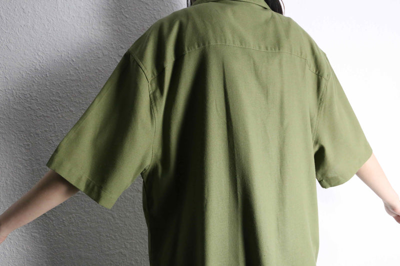 ever green open collar S/S shirt set up