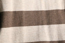 "PERRY ELLIS" brown×beige border knit