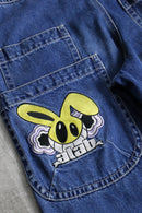 2000s wide rave denim pants