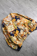fishing pattern zip-up jacket