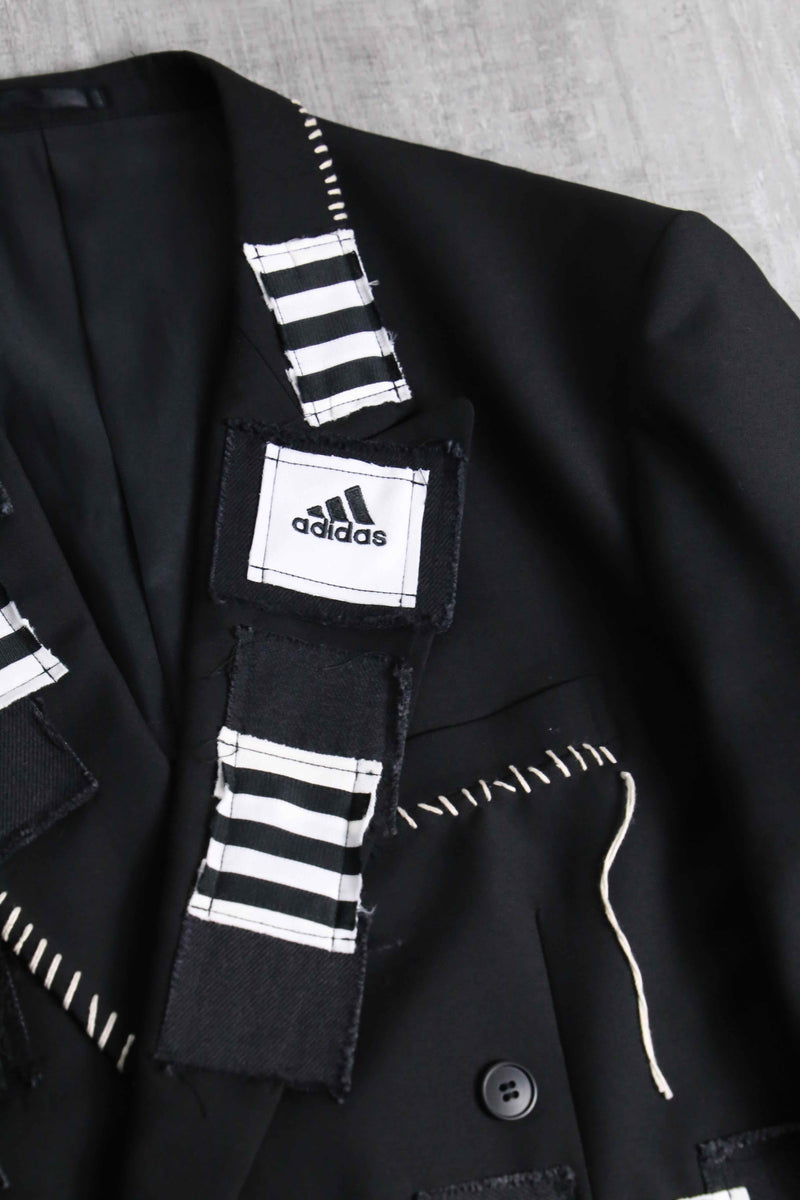 “Re:make” adidas track patchwork tailored jacket