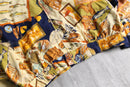 fishing pattern zip-up jacket