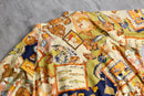 fishing pattern zip-up jacket