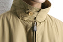 beige polyester chin strap drizzler jacket