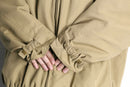beige polyester chin strap drizzler jacket