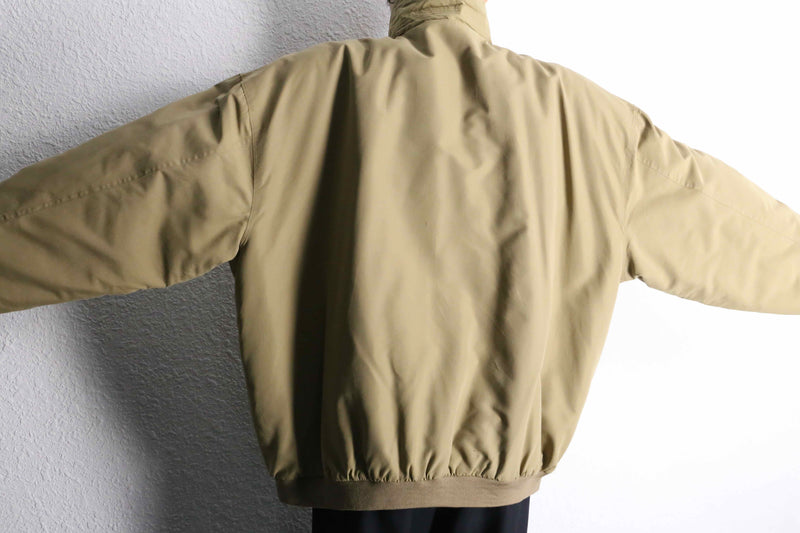 beige polyester chin strap drizzler jacket