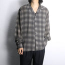 dot moire open collar shirt