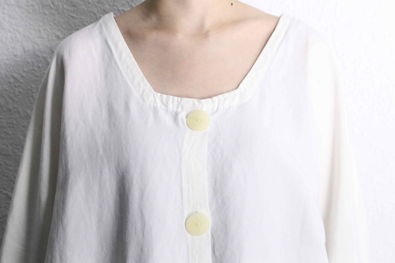 white deformation docking pocket D/S shirt