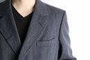 “Aquascutum” gray single wool chester coat