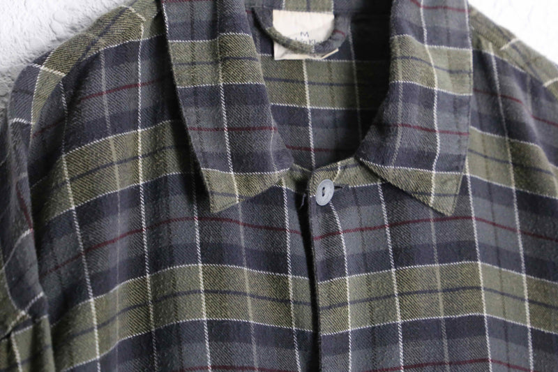 "Calvin Klein" mulch color check pattern flannel shirt
