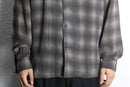 dot moire open collar shirt