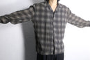 dot moire open collar shirt