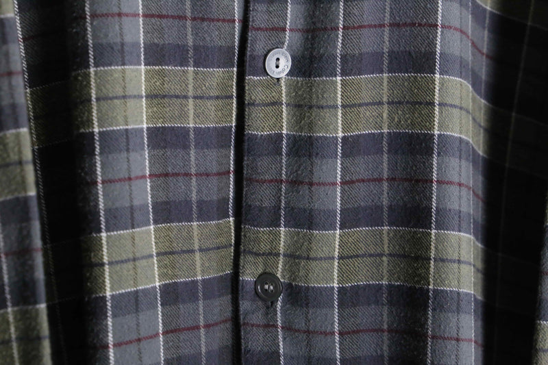 "Calvin Klein" mulch color check pattern flannel shirt