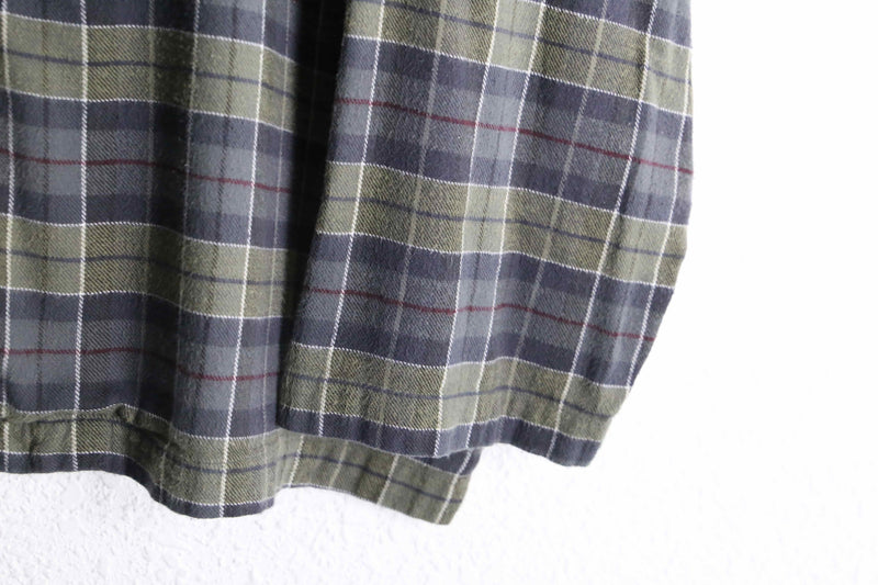 "Calvin Klein" mulch color check pattern flannel shirt