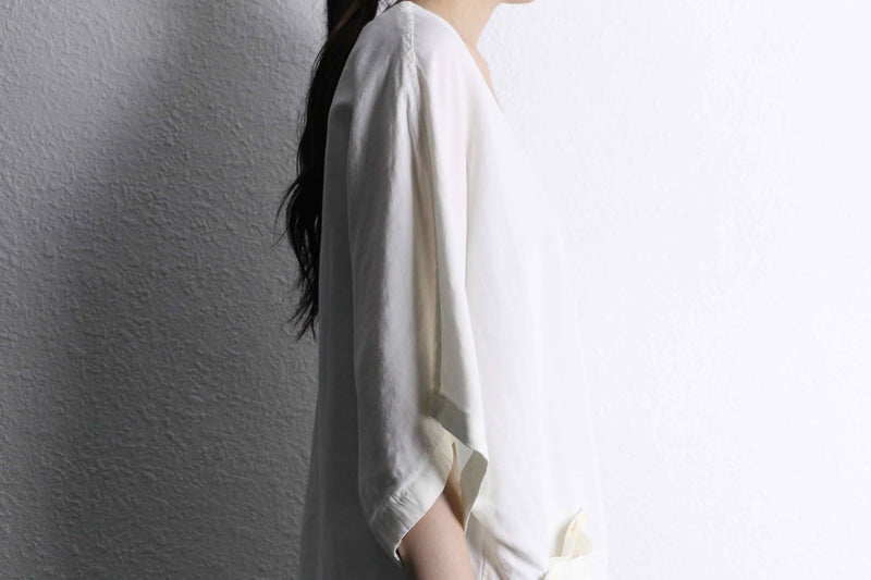 white deformation docking pocket D/S shirt
