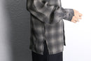 dot moire open collar shirt