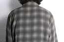 dot moire open collar shirt