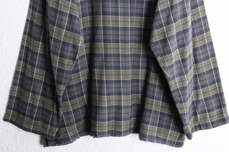 "Calvin Klein" mulch color check pattern flannel shirt