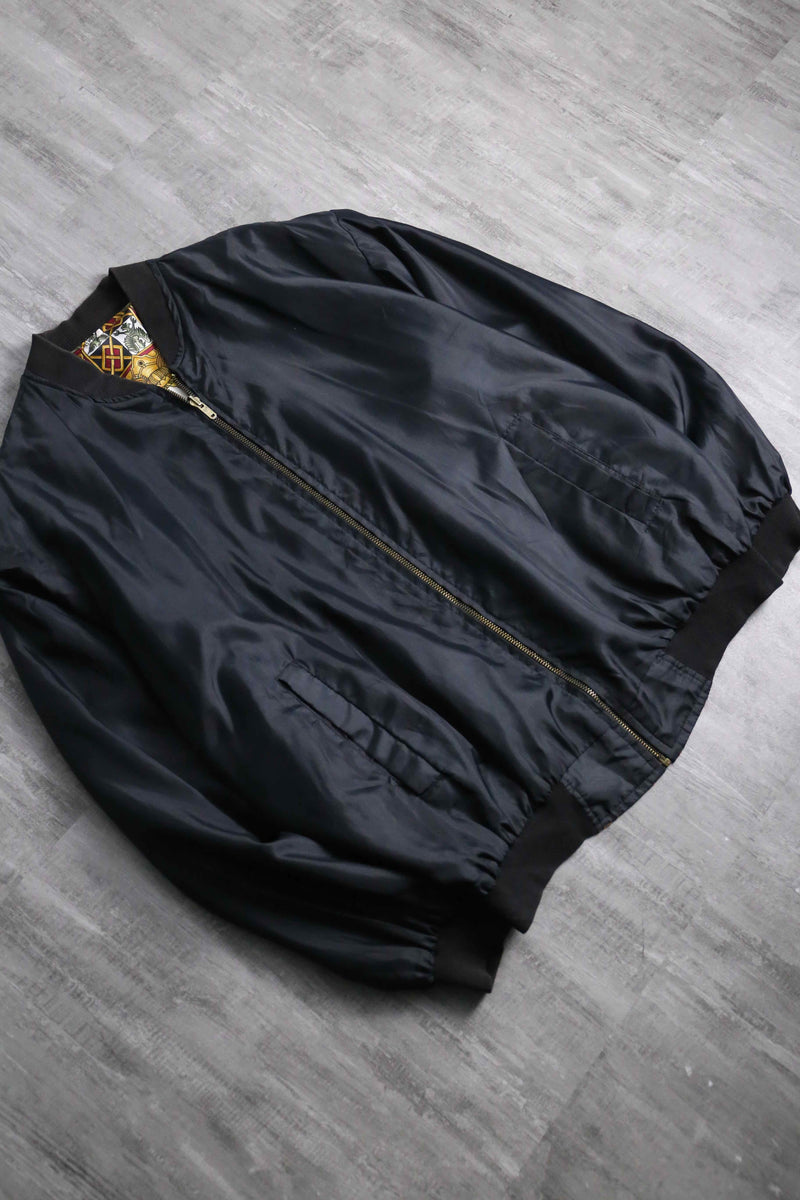 1990-00s baroque pattern reversible blouson