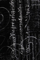 various letter design velours see-through shirt