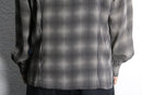 dot moire open collar shirt