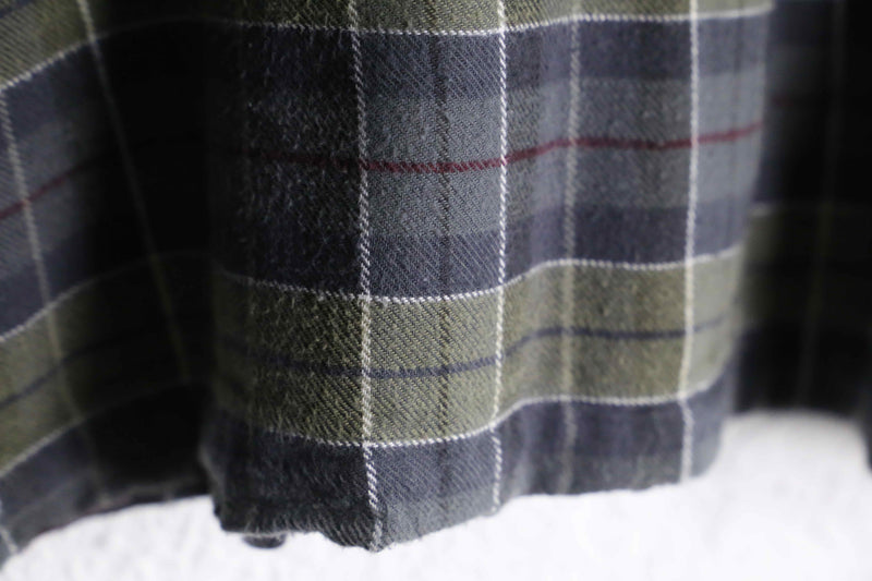 "Calvin Klein" mulch color check pattern flannel shirt