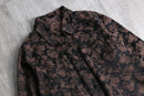 jacquard design boxy trucker jacket