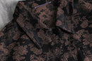 jacquard design boxy trucker jacket