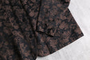 jacquard design boxy trucker jacket