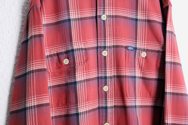 "Polo by RalphLauren" red check pattern flannel shirt
