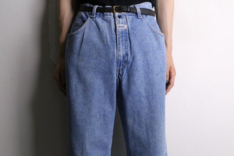 light indigo loose denim pants